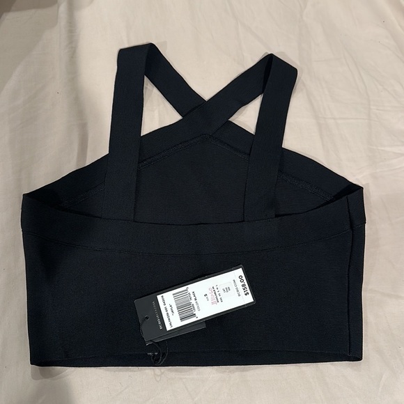 BCBG Black Crop Top Size Small - Picture 2 of 2
